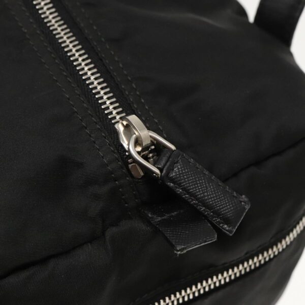 PRADA Hand Bag Nylon Black Silver  bs18963