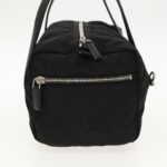 PRADA Hand Bag Nylon Black Silver  bs18963