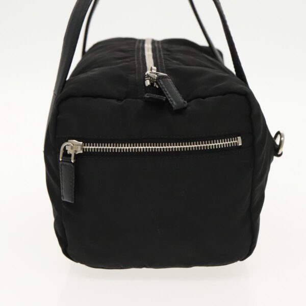 PRADA Hand Bag Nylon Black Silver  bs18963