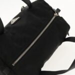 PRADA Hand Bag Nylon Black Silver  bs18963