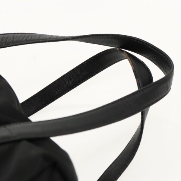 PRADA Hand Bag Nylon Black Silver  bs18963