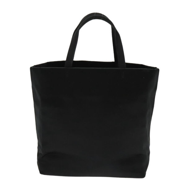 PRADA Hand Bag Satin Black Silver  bs18965