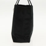 PRADA Hand Bag Satin Black Silver  bs18965