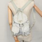 PRADA Backpack Nylon Gray Silver  bs18981