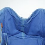 PRADA Canapa GM Hand Bag Canvas Blue Gold  bs18982