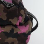 PRADA Hand Bag Canvas Pink Silver  bs19229