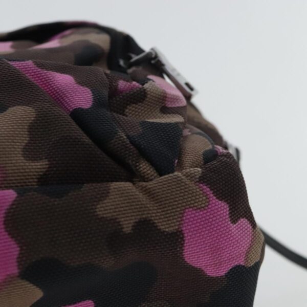 PRADA Hand Bag Canvas Pink Silver  bs19229