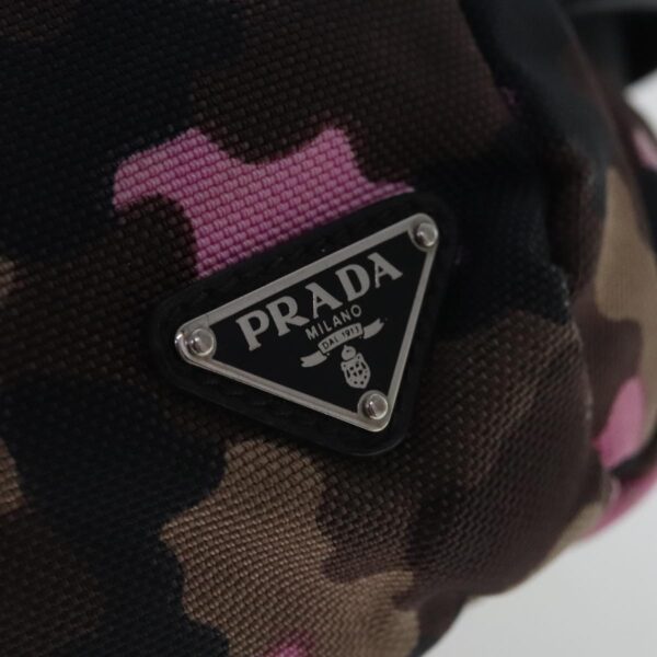 PRADA Hand Bag Canvas Pink Silver  bs19229