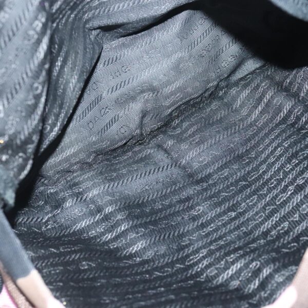 PRADA Hand Bag Canvas Pink Silver  bs19229