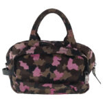 PRADA Hand Bag Canvas Pink Silver  bs19229