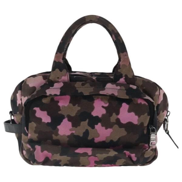 PRADA Hand Bag Canvas Pink Silver  bs19229