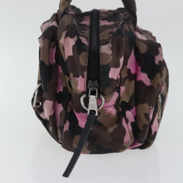 PRADA Hand Bag Canvas Pink Silver  bs19229