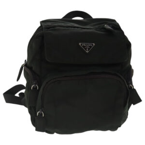 PRADA Backpack Nylon Khaki Silver  bs19233