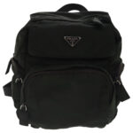 PRADA Backpack Nylon Khaki Silver  bs19233