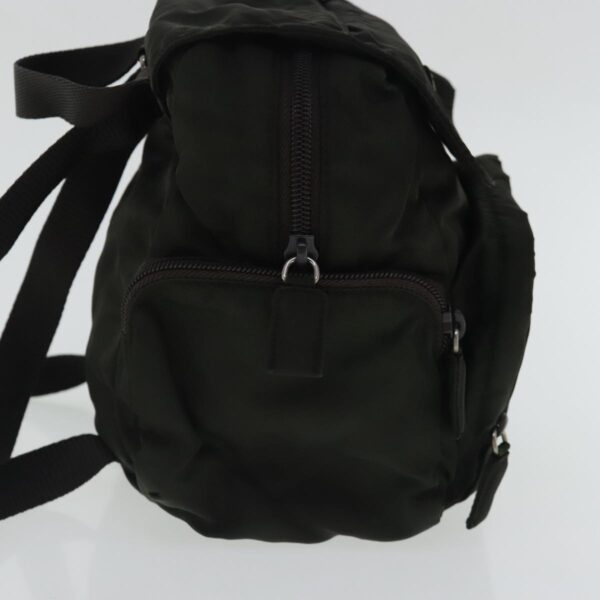 PRADA Backpack Nylon Khaki Silver  bs19233