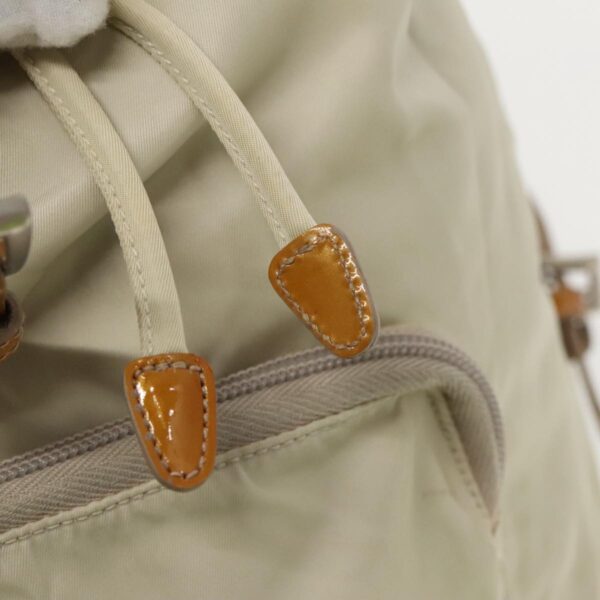 PRADA Backpack Nylon Cream Silver  bs19316