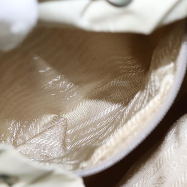 PRADA Backpack Nylon Cream Silver  bs19316