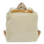 PRADA Backpack Nylon Cream Silver  bs19316
