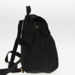 PRADA Backpack Nylon Black Gold  bs19317