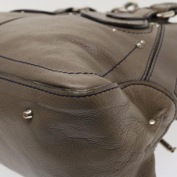 Chloe Hand Bag Leather Gray bs4101