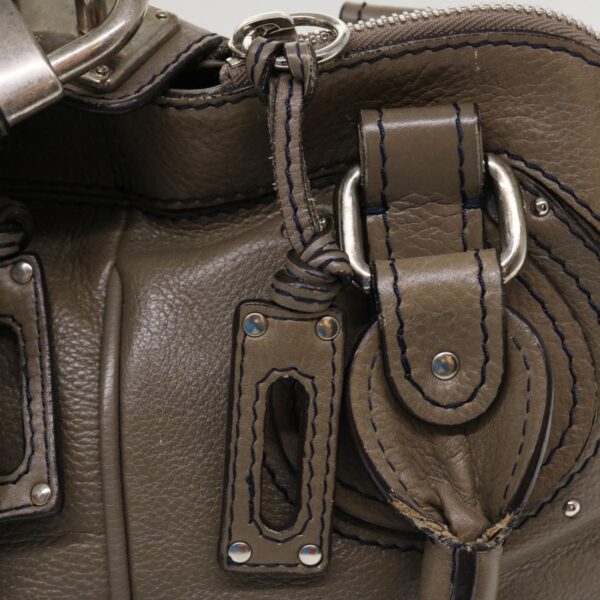 Chloe Hand Bag Leather Gray bs4101