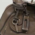 Chloe Hand Bag Leather Gray bs4101
