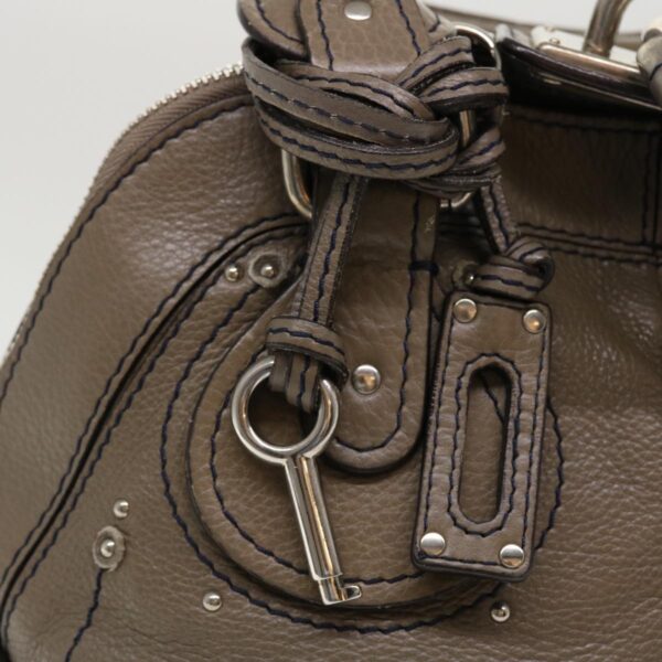 Chloe Hand Bag Leather Gray bs4101