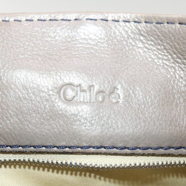 Chloe Hand Bag Leather Gray bs4101