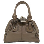 Chloe Hand Bag Leather Gray bs4101