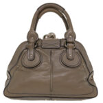 Chloe Hand Bag Leather Gray bs4101