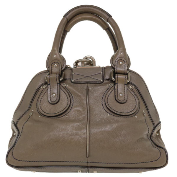 Chloe Hand Bag Leather Gray bs4101