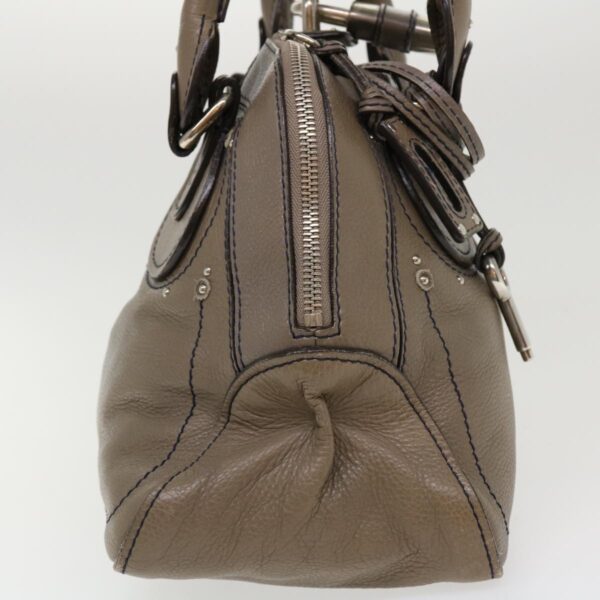 Chloe Hand Bag Leather Gray bs4101