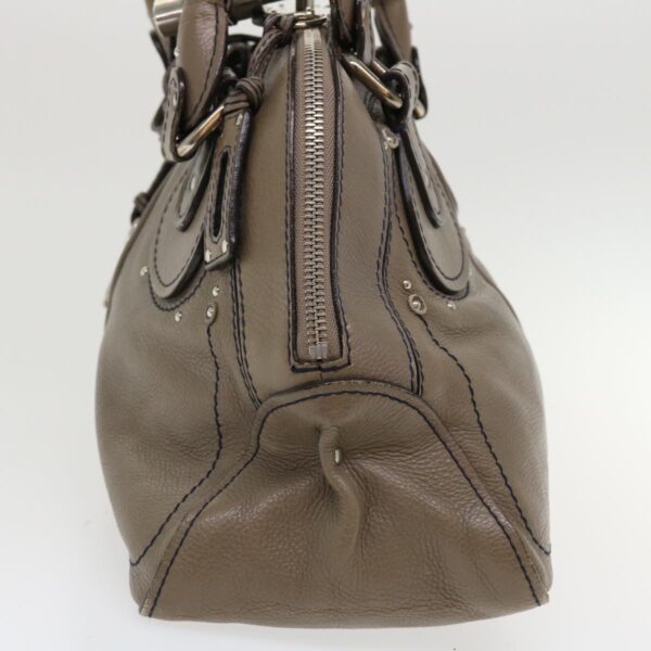 Chloe Hand Bag Leather Gray bs4101