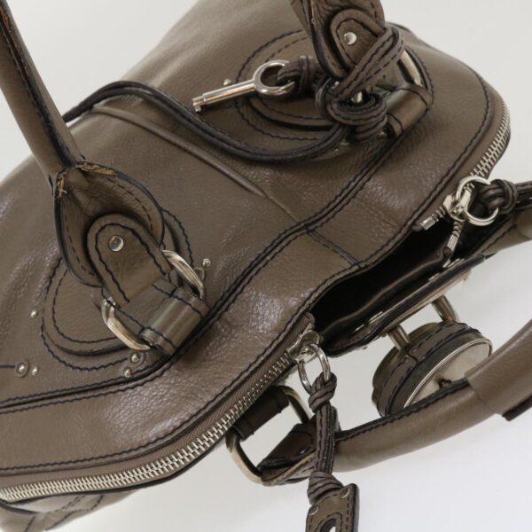 Chloe Hand Bag Leather Gray bs4101