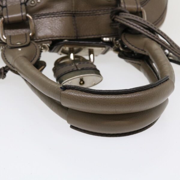 Chloe Hand Bag Leather Gray bs4101
