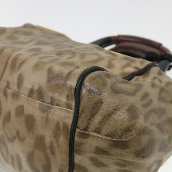 Chloe Hand Bag Leather Brown 03-11-50 bs4553