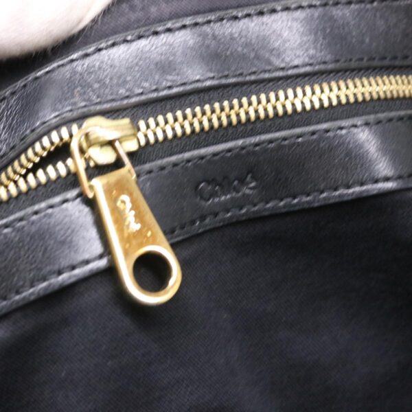 Chloe Hand Bag Leather Brown 03-11-50 bs4553