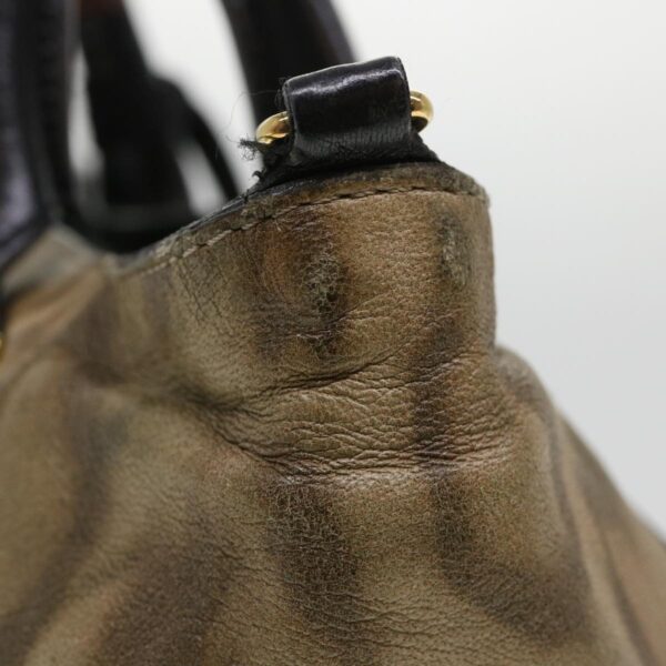 Chloe Hand Bag Leather Brown 03-11-50 bs4553