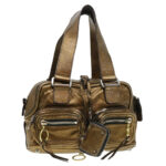 Chloe Hand Bag Leather Gold 6HS184-50 bs4554