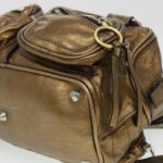 Chloe Hand Bag Leather Gold 6HS184-50 bs4554