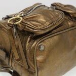 Chloe Hand Bag Leather Gold 6HS184-50 bs4554