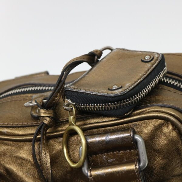Chloe Hand Bag Leather Gold 6HS184-50 bs4554