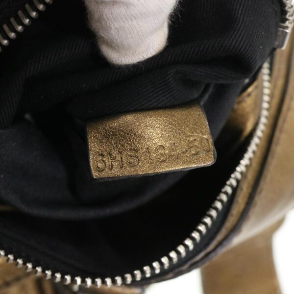 Chloe Hand Bag Leather Gold 6HS184-50 bs4554