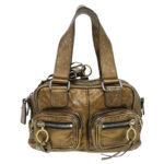 Chloe Hand Bag Leather Gold 6HS184-50 bs4554