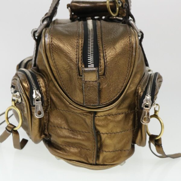 Chloe Hand Bag Leather Gold 6HS184-50 bs4554