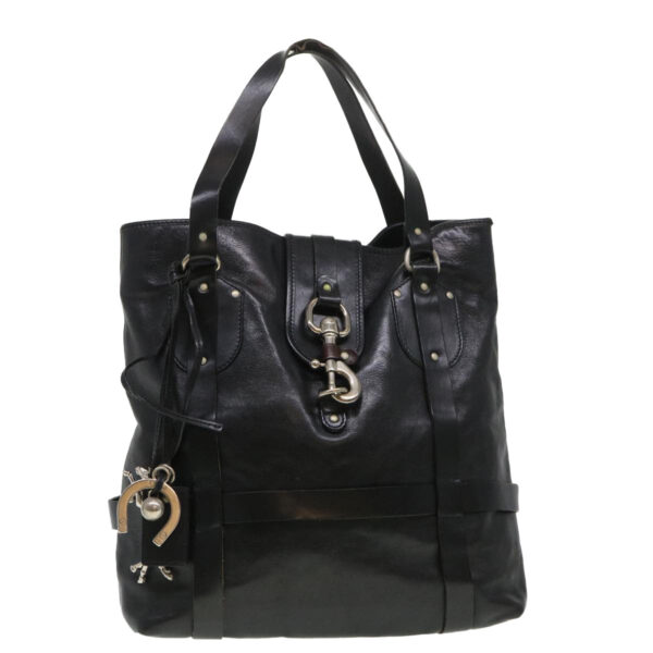 Chloe Tote Bag Leather Black bs4744