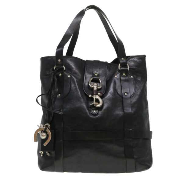 Chloe Tote Bag Leather Black bs4744
