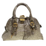 Chloe Shoulder Bag Leather Silver 04-07-53-2 bs5080