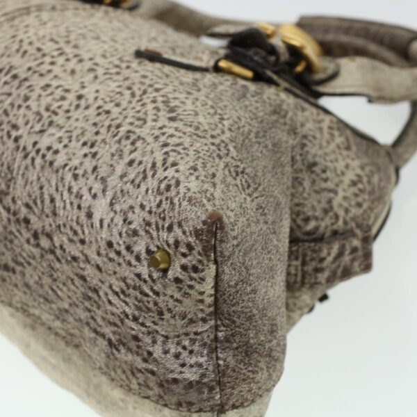 Chloe Shoulder Bag Leather Silver 04-07-53-2 bs5080