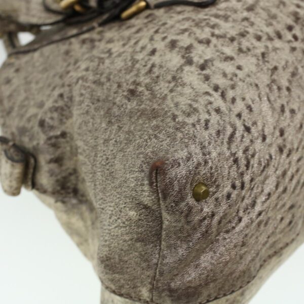 Chloe Shoulder Bag Leather Silver 04-07-53-2 bs5080